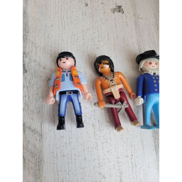 Geobra native American beard man vest guy variety toy figure set - Picture 2 of 5